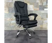 Офісне крісло керівника та персоналу для роботи DROM Trade Чорний офісний стілець для дому