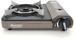 Портативна газова плита Voltronic Aorcamp CK-505 під газові балони бутан та пропан-бутан Case Black (YT28313)