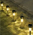 Комплект садових ліхтарів на сонячній батареї 10 шт метал Lemanso Теплий білий