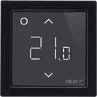 Програмований терморегулятор з Wi-Fi, сенсорним дисплеєм і датчиками температури DEVI DEVIreg Smart Black (140F1143)