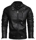 Куртка шкіряна чоловіча молодіжна чорна KH (КР-21) 52