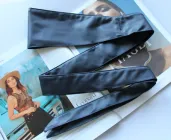 Женский пояс кушак широкий LeathART 216х11 см Темно-синие 000239899