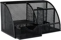 Органайзер настільний H-Tone металевий 22х14х13 см Чорний (JJ41220)