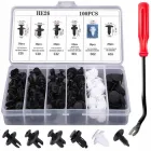 Набір автокріплених кліпс, універсальні кліпси для авто 100 шт