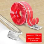 Силіконова захисна клейка стрічка на кути меблів Edge Protector Silicone 10х10 мм довжина 100 см