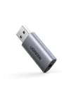 Зовнішня звукова карта UGREEN CM383 Audio Adapter USB 2.0 to 3.5mm Grey (80864)