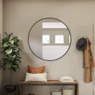 Дзеркало Mirror Trade діаметр 90 см одинарне в рамі чорне D900 (ROZ6400091201)