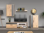 Меблева стінка Berno дуб крафт золотий/ антрацит