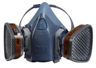 Респіратор напівмаска 3М 7502 з фільтром 6001CN для захисту від парів бензину/ацетону/фарби (0273)