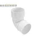 Коліно (відведення) труби 87.5° REGENAU 125 система Біле