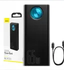 Повербанк портативний зарядний пристрій Power Bank Baseus Amblight 30000 mAh premium 65W 6A з Led дисплеєм та технологією QC3.0+PD3.0 Black