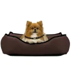 Лежак ліжко для собак та котів EGO Bosyak Waterproof S 65x55 Коричневий (лежанка для котиків та собак 4-6 кг)