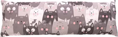 Подушка дакімакура Руно Grey Cat антиалергенне волокно 50х150 см (Р315.52_Grey Cat)