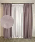 Комплект штор Diamond мікровелюр 150x250 пудрових № 507 2 шт.