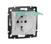 Розетка із заземлювальним контактом і кришкою IP44 Legrand Valena 774220, колір білий