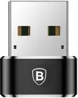 Адаптер Baseus Adapter USB-A to USB-C Female Black (CAAOTG-01)