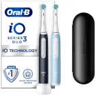 Набір електричних зубних щіток Oral-B iO3 Чорна та Блакитна + Футляр (8006540731772)
