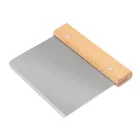 Шпатель скребок для тіста з нержавіючої сталі з дерев'яною ручкою