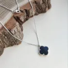 Срібне кольє DIVA Чарівний чотирилисник 45