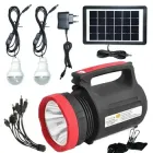 Ліхтар прожектор Luxury YJ-1902T 5W+22SMD+2 лампи, Сонячна батарея, 220В, Повербанк