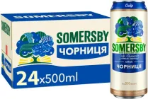 Упаковка сидру Somersby зі соком чорниці 4.6% 0.5 л x 24 шт ж/б (4820000456906)