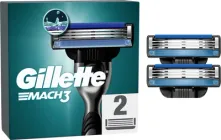Змінні картриджі для гоління (леза) чоловічі Gillette Mach3 2 шт. (3014260251970)