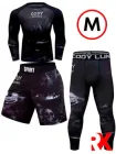 Чоловічий компресійний комплект трійка для занять спортом (рашгард, легінси, шорти) Горила, розмір - M