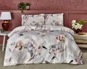 Двоспальний євро комплект TAC Evander Grey Сатин