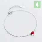 Браслет із срібла 925 проби "Red Silver Heart"