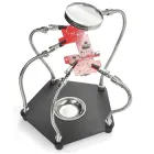 Тримач плат TE-806 з лупою та затискачами, під паяльник, для ремонту плат, лінза 60мм, кратність 5X