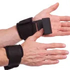 Кистьові гаки-зачепи EF на зап'ястя руки для підтягувань на турніку та станової тяги чорні (SC1883BK)