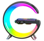Бездротовий зарядний пристрій Smart Light Sound Machine з годинником, динаміками та настільною лампою Black