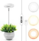 Світлодіодна Кільцева Фітолампа 48 світлодіодів 3000-6500K з Регулюванням по Висоті GrowLight для Вирощування Кімнатних Рослин Full Spectrum з автоматичним таймером (20201202) -COPY-
