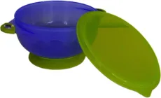 Тарелка Lindo РК 036 с крышкой на присоске Фіолетова (6902300020365)