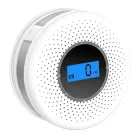 Комбінований датчик чадного газу з датчиком диму Bodasan на батарейках та сиреною Білий (SD313)