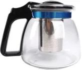 Чайник для заварювання Supretto Скляний з фільтром Чорний з прозорим 800 мл (8402-0001)