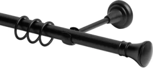 Карниз готовий укомплектований IDEIA Люксор одинарний (комплект), штанга 200 см d19 мм Чорний (2200004300665)
