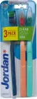 Набір Зубних щіток Jordan Clean Smile Середньої жорсткості 3 шт (7046110071021_синя+оранж+бірюза)