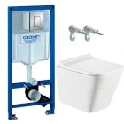 Комплект підвісного унітазу з кришкою Koller Pool Trend Smart Rimless Tornado 3,0 із сидінням Soft Close та інсталяції Grohe Rapid SL 3в1 (38772001/TR-0490-RQ)