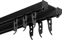 Карниз стельовий IDEIA подвійний посилений алюмінієвий 3 м Чорний (2200004283838)