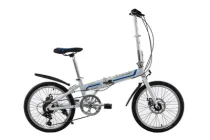 Велосипед складаний Kerambit 20" алюмінієва рама 17" Біло-синій (K2021BG)