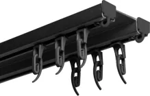 Карниз стельовий IDEIA подвійний посилений алюмінієвий 2 м Чорний (2200004283869_1)