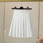 Спідниця плісирована однотонна висока посадка теплий біий колір 6517 134-152 (S)