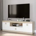 Тумба під телевізор ЕВЕРЕСТ Тумба ТВ 1500 Дуб сонома + Білий