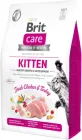 Сухий корм для кошенят Brit Care Cat GF Kitten Growth & Developmen з куркою та індичкою 2 кг (8595602540679)