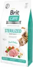Сухий корм для стерилізованих котів Brit Care Cat GF Sterilized Urinary Health з куркою 7 кг (8595602540723)