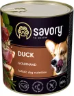 Вологий корм для дорослих собак Savory з качкою 800 г (4820232630488)