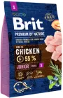 Сухий корм для цуценят та молодих собак дрібних порід Brit Premium Junior S зі смаком курки 3 кг (8595602526260)