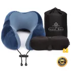 Дорожня подушка ортопедична для подорожей Royal Rest Memory Foam 27*25*12см Синя (RR-03)