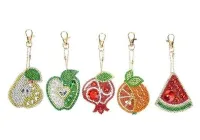 Набір алмазної мозаїки брелоки ColorArt Фрукти 5шт BR29